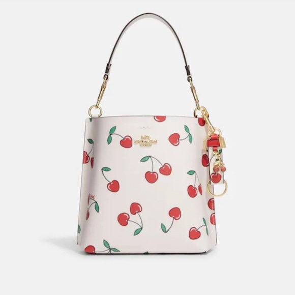 Coach Accessories Coach Trigger Snap Bag Charm With Heart Cherry